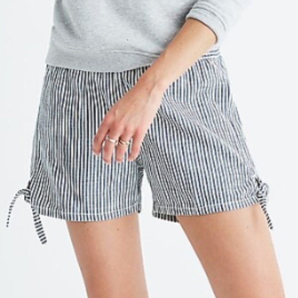 Madewell Striped Side-Tie Shorts XS